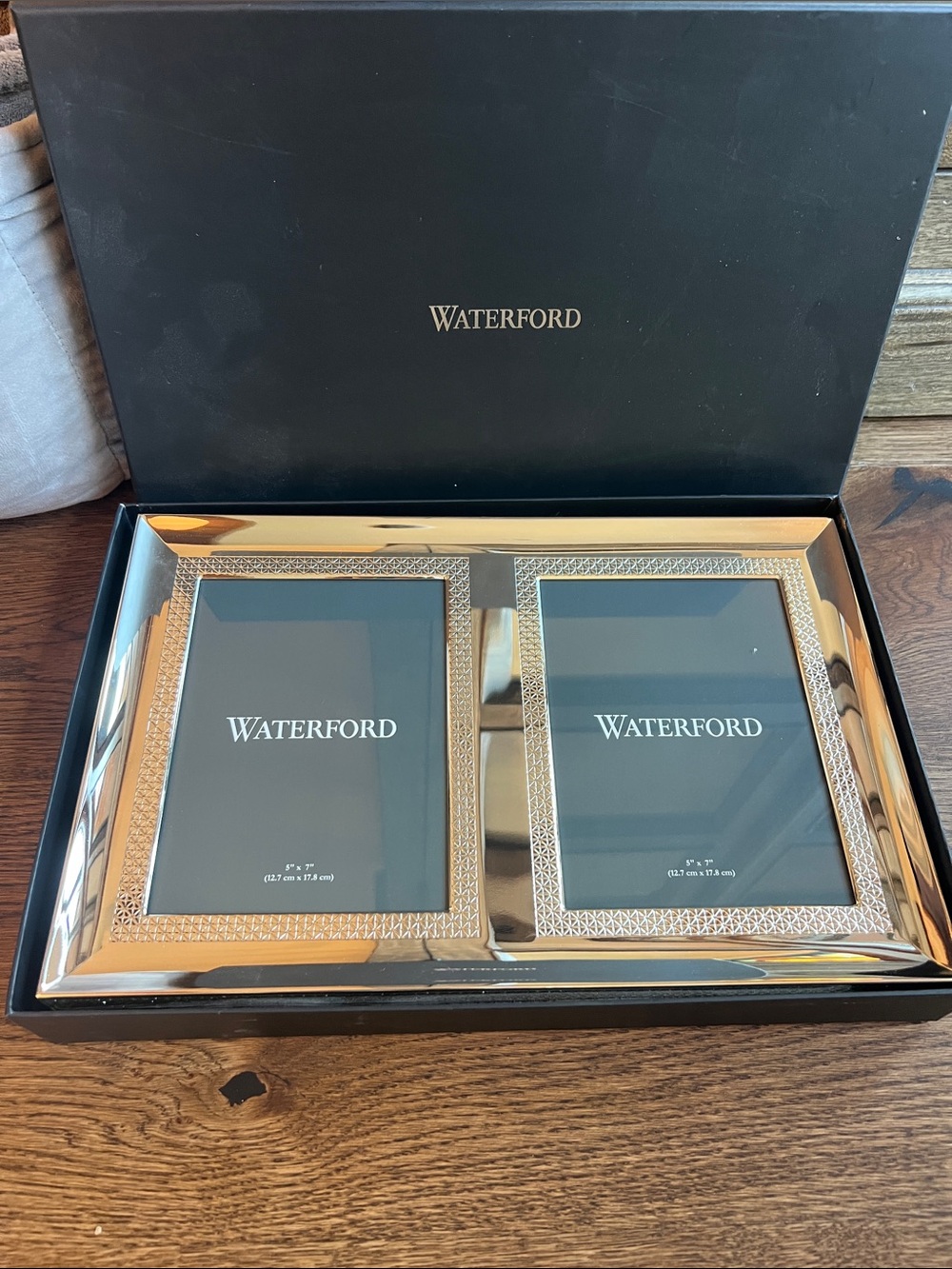 Waterford double 5x7 silver frame